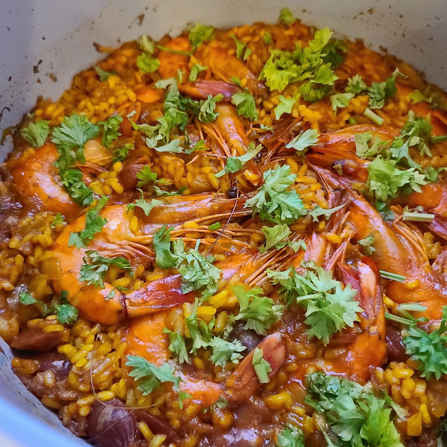 Tingly Sichuan pepper Shrimp and Chorizo Paella – 50Hertz Tingly Foods
