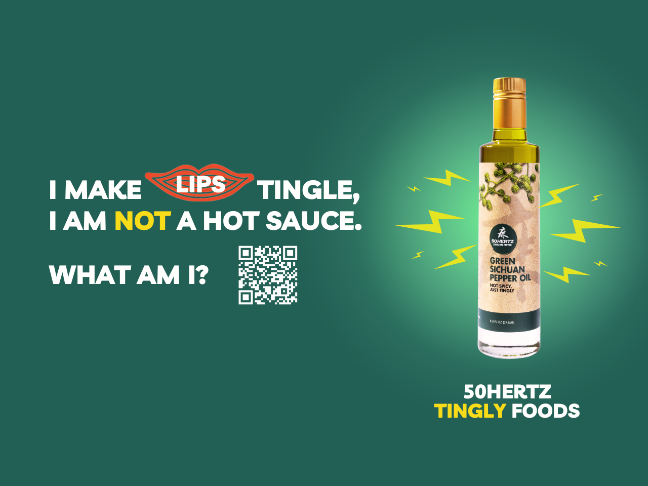 We make lips tingle! 50Hertz Tingly Foods
