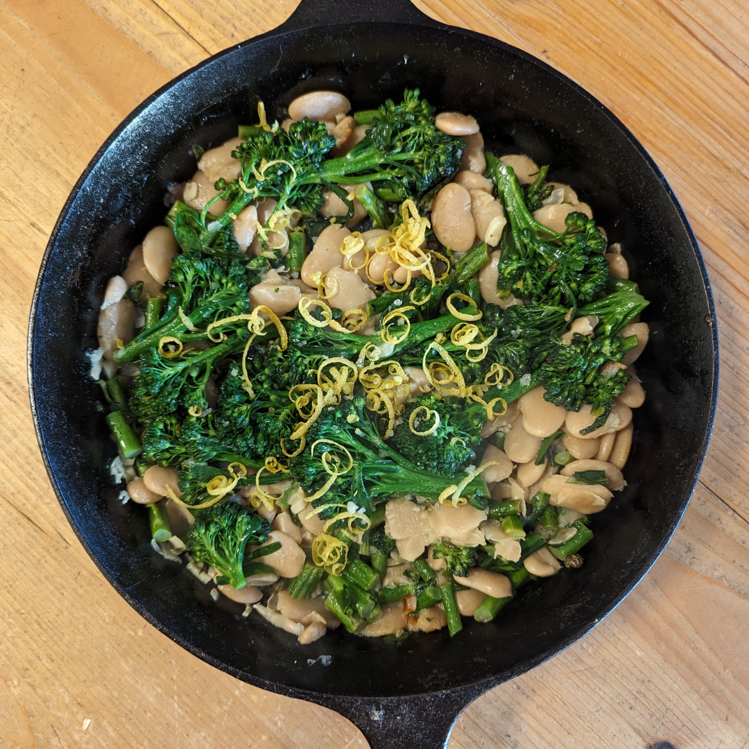 Lemony Garlic Broccolini and Broad Beans &ndash; 50Hertz Tingly Foods