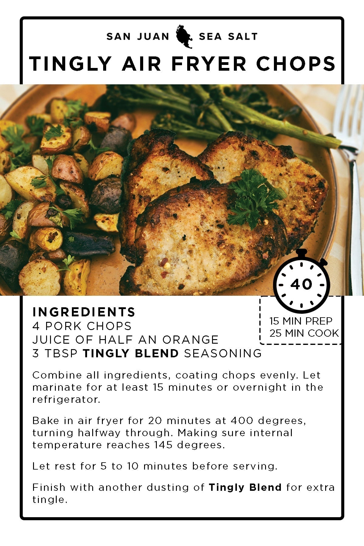 Tingly Air Fryer Pork Chops – 50Hertz Tingly Foods