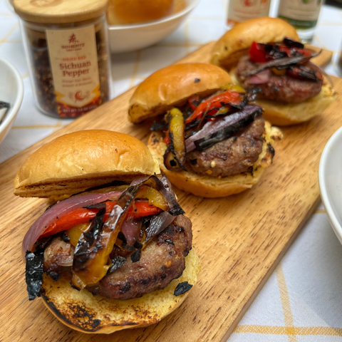 Tingly Hot Sausage Sichuan Sliders
