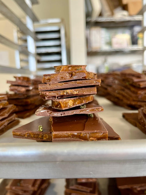 50Hertz Tingly Foods Green Sichuan Pepper Toffee Nib Chocolate Brittle - PRE-ORDERS WILL ARRIVE FEB 2024