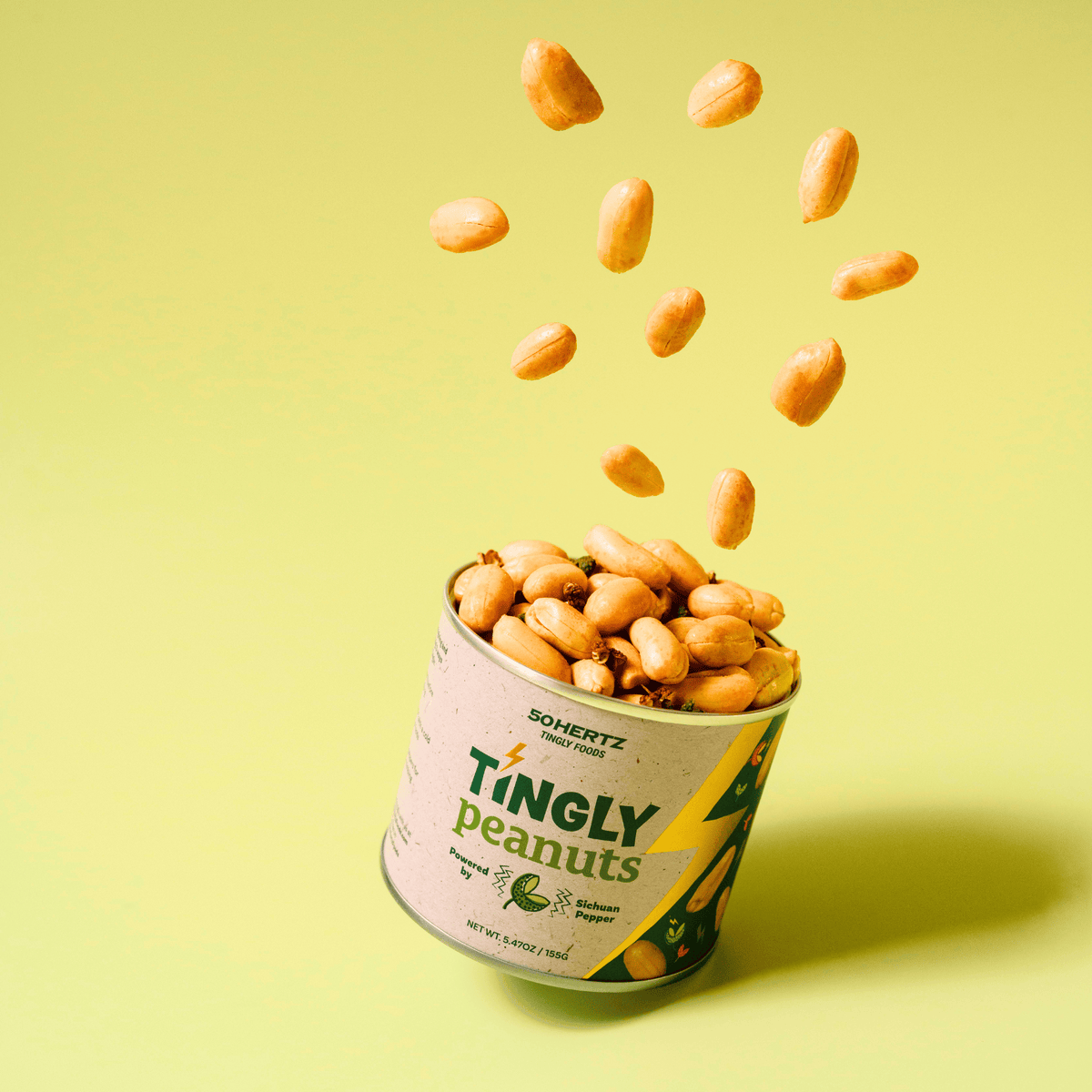 Tingly Vegetable Tingly Sichuan Pepper Peanuts (5.5oz) – 50Hertz Tingly Foods